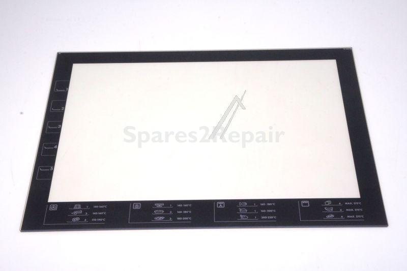 Oven inner Door Glass - 3874994027 Glass Silkscreened 504mm X 397 [Electrolux Aeg]