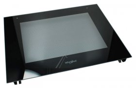 Glass Plate For Oven - C00853649 488000853649 Oven Glass Assembly Black [Whirlpool Indesit]