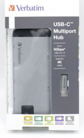 Verbatim Usb-adaptor - Usb-c Adap. Usb 3.1 Gen 1-usb 3.0x3-hdmi-sdhc-microsdhc-rj45