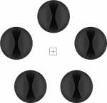 Goobay Cable Management - 95040 Cable Holder 1-slot (mini) Black 5pcs In Blister