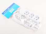 Bachmann Three-way Trailing Socket - 387 270 Smart 3-way Power Strip 1 5m White