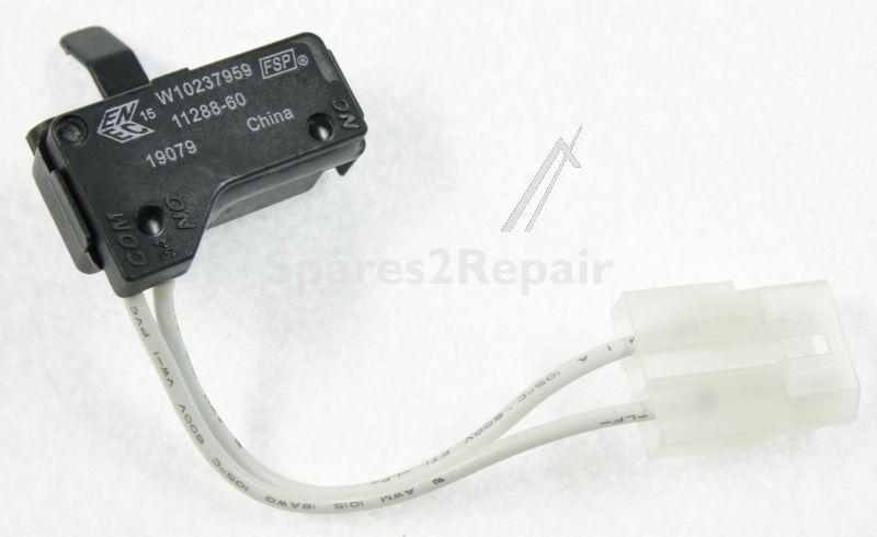 Micro Switch - C00326613 481201231198 W10237959 Leaded Door Sw Spst (iec) [Whirlpool Indesit]