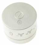 Button - C00630602 488000630602 Knob4 D35 H15 Painted Inox Look [Whirlpool Indesit]