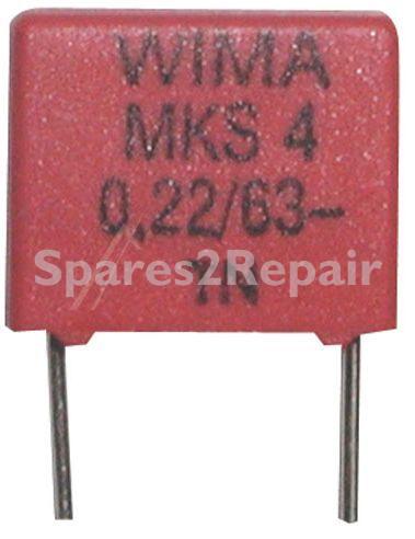 Wima Mks4 Pulse Capacitor - 0 22uf-63v Mks4c032202b00kssd Mks4 Capacitor Rm=7 5 -rohs-compliant-