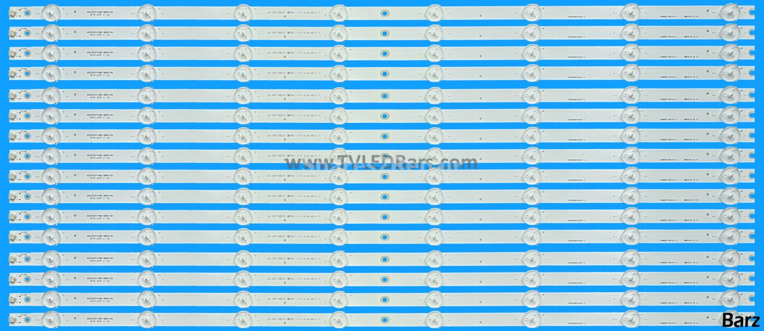 Barz LED Backlight Array Makvision 55W-887-3A 55" 95.55T09.0AT LB65018 V0_01 16pcs