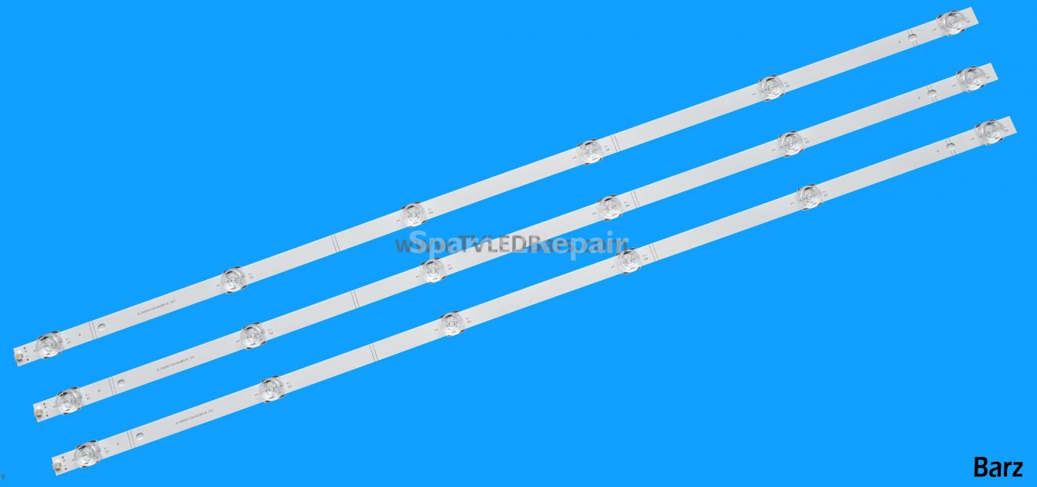 Barz LED Backlight Array Hisense 43A6GTUK 43A6KTUK 43A6HTUK 43A63HTUK 43A6BGTUK 43" HD425Y1U71-T0L1 HD425Y1U52-T0L1 CRH-BXBT43Y1303006030AKREV1.0 3pcs