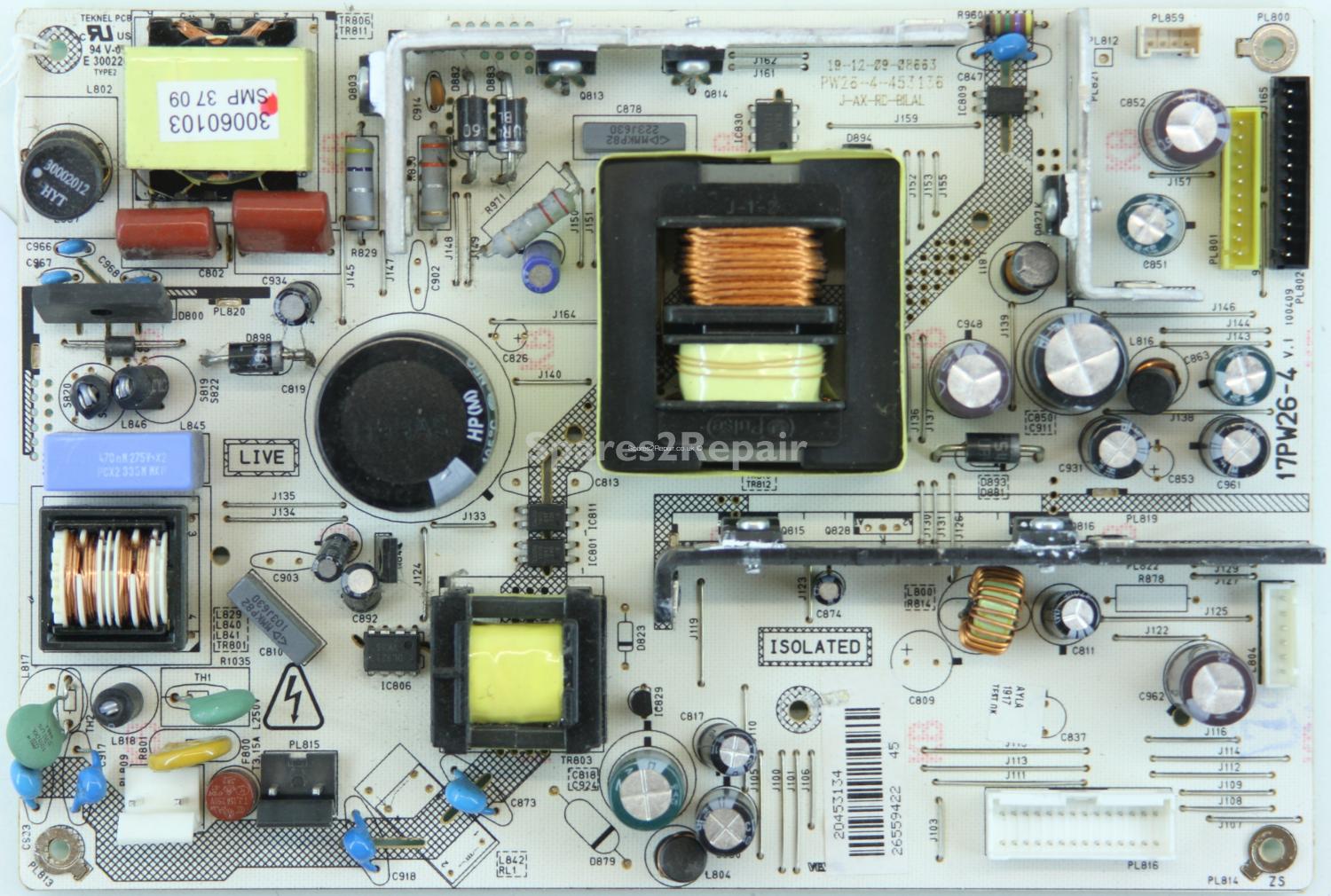 Hitachi L42VK04U - PSU - 20453134 - 17PW26-4 V.1 - 100409
