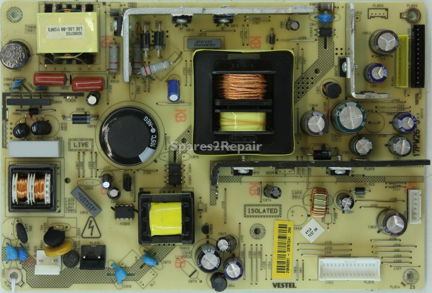 Hitachi L42VK04U - PSU - 20580331 - 17PW26-5 V.3 - 101110