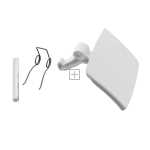 Compatible for Bosch WFB, WVF; Siemens WM Series White Plastic Door Handle Kit