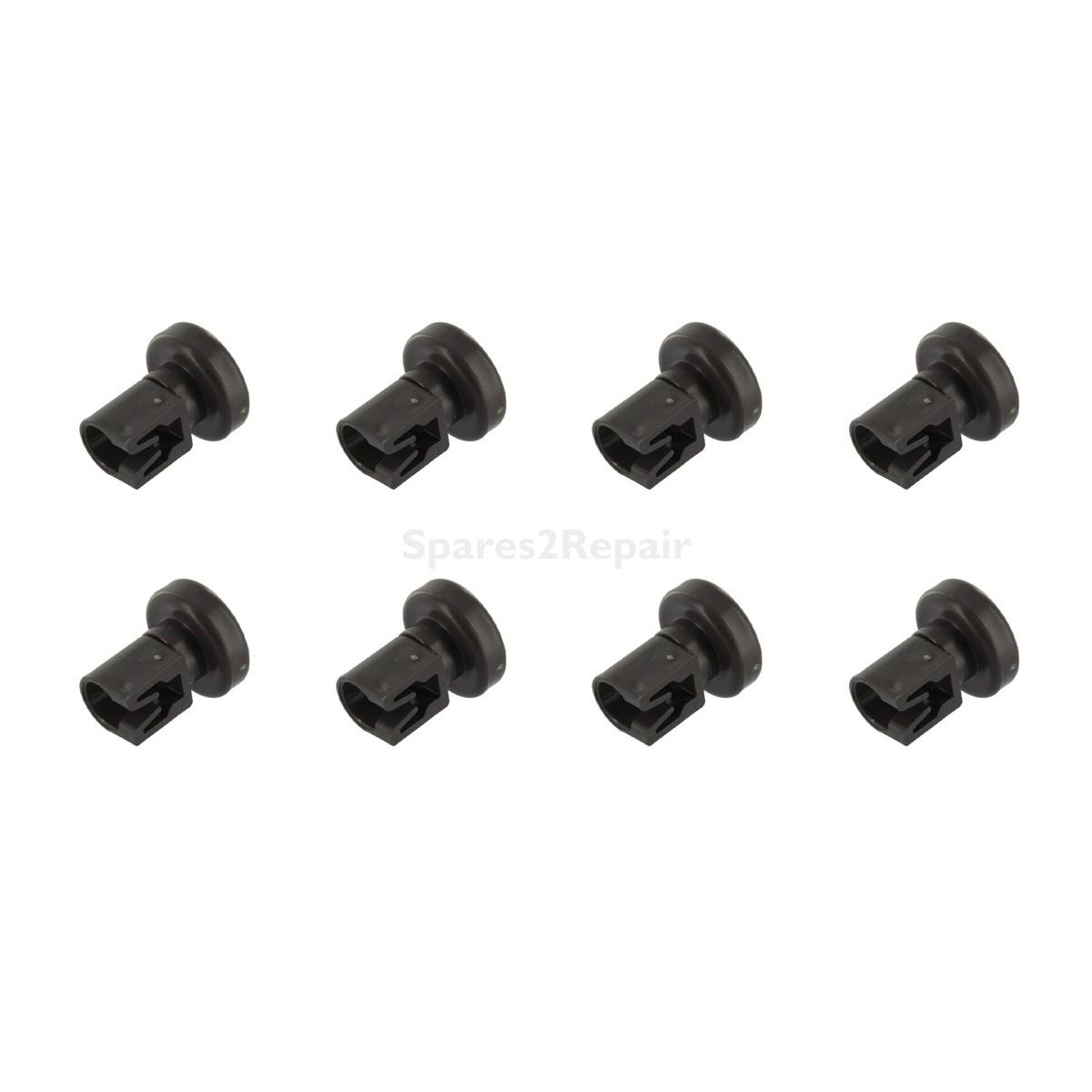 Compatible for AEG, Electrolux, Moffat, Tricity Bendix, Zanussi ESL6115, ZDT6255, ZSF6126 Type Dark Grey Upper Basket Wheel (Pack of 8)