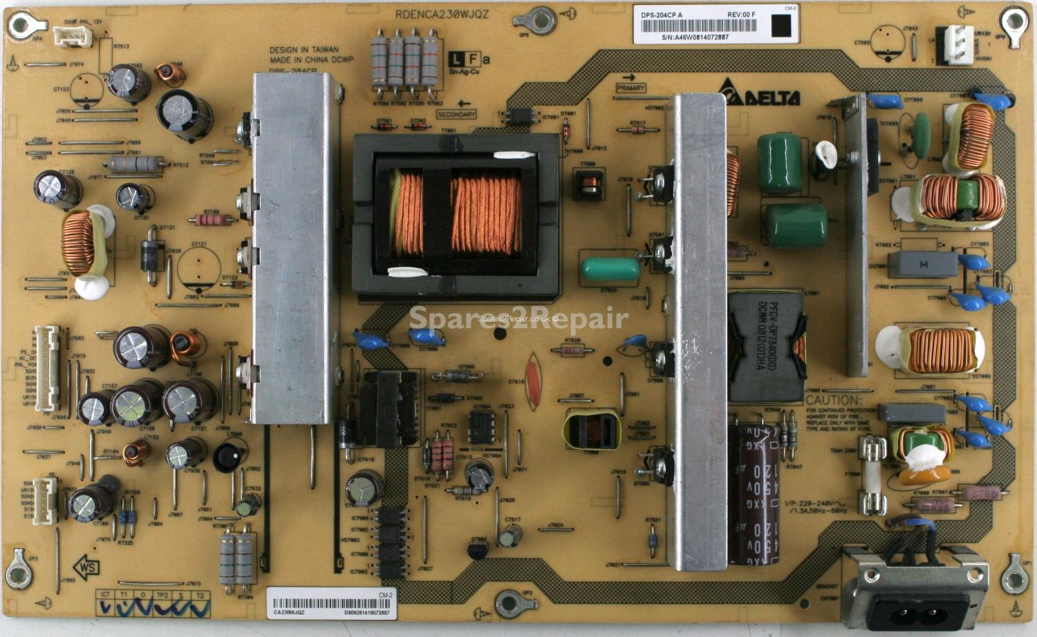 Pioneer KRL-32V - PSU - RDENCA230WJQZ - DPS-204CP A REV:00 F