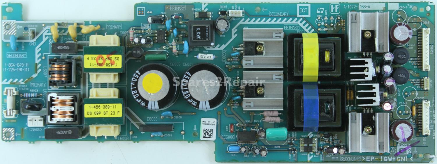 Sony KDL-30HRS - PSU - 1-864-649-11 - (1-725-191-11) - A-1072-166-A - H8001606A