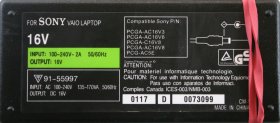 Sony - Charger - 91-55997 - 16V 3.75A - PCGA-AC16V3 - PCGA-AC16V6 - PCGA-C16V8 - PCGA-AC16V8 - PCG-AC5E