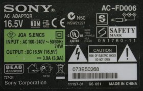 Sony - Charger - AC-FD006 - 16.5V 3.9A (Original)